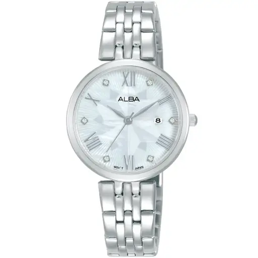 Alba Watch for Women, Quartz Movement, Analog Display, Silver Stainless Steel Strap-AH7Z85X 